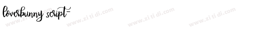 loverbunny script字体转换